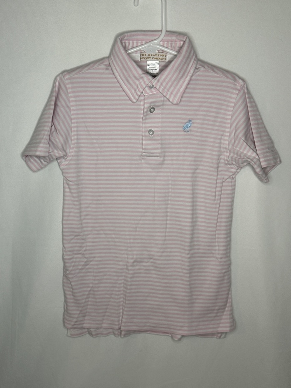 The Beaufort Bonnet Company Pink and White Striped Polo